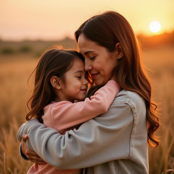 Abbraccio mamma e figlio: calore e amore