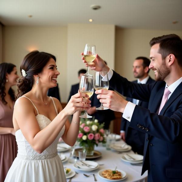 Brindisi per il 25° anniversario di matrimonio