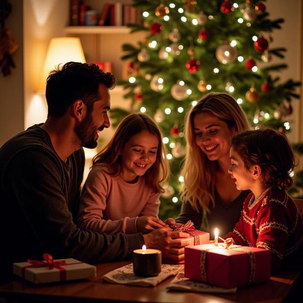 Auguri di Buon Natale: Immagine WhatsApp con Famiglia