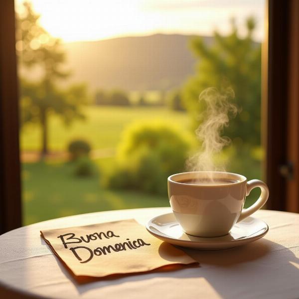 Auguri di Buona Domenica con una Tazza di Caffè