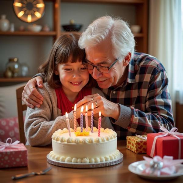 Nonni che festeggiano il compleanno del nipote di 11 anni