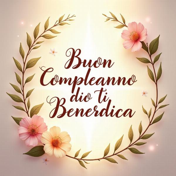 Auguri di compleanno con benedizione divina