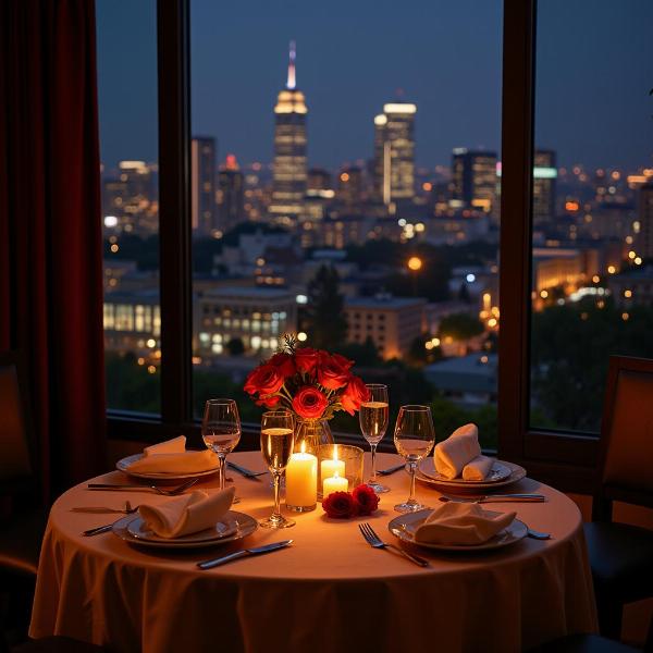 Cena romantica a lume di candela per il compleanno della moglie