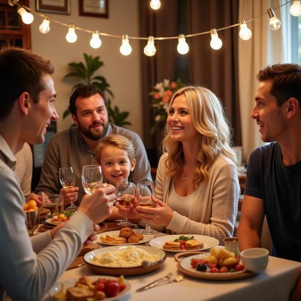 Auguri matrimonio 25 anniversario: Festa in famiglia ấm cúng.