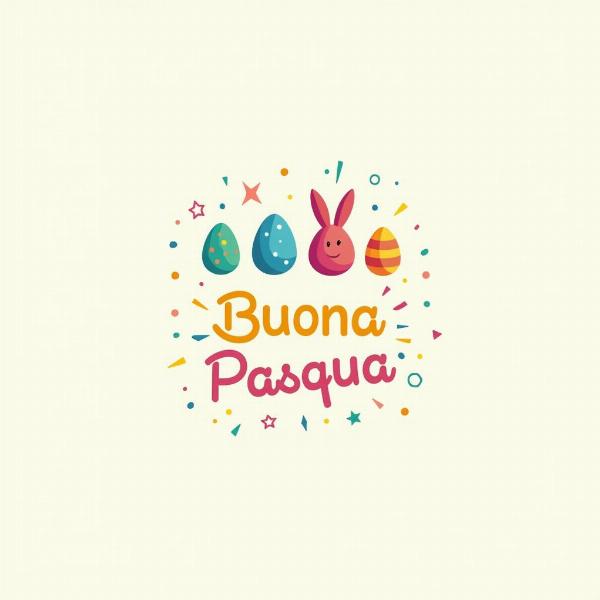 GIF moderna Buona Pasqua per WhatsApp