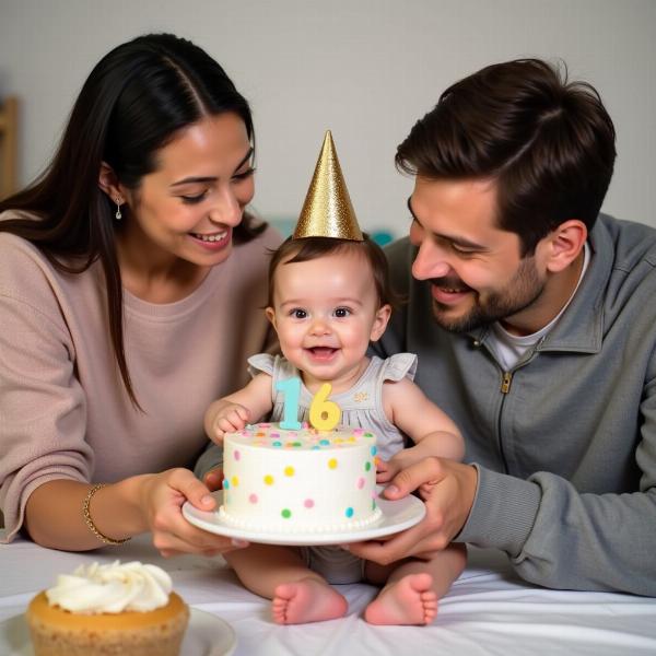 Auguri di primo compleanno per una bimba dagli zii