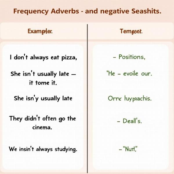 Avverbi di frequenza in frasi negative in inglese