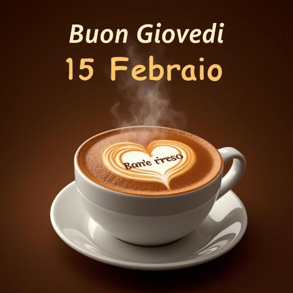 Tazza di Caffè per un Buon Giovedì 15 Febbraio