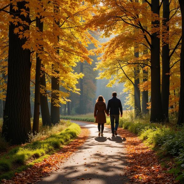 Buon lunedì autunnale con passeggiata nel bosco