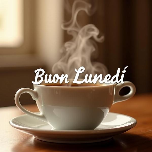 Caffè fumante per un buon inizio settimana