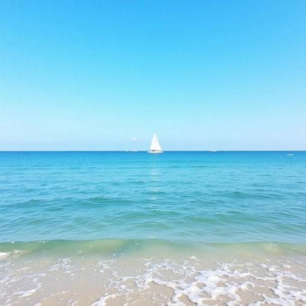 Buon mercoledì 16 agosto: Immagine di un paesaggio marino per augurare una giornata tranquilla