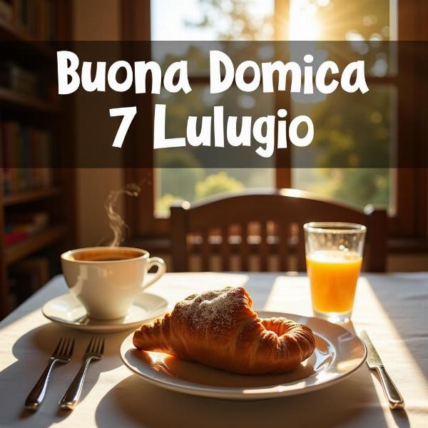 Buona domenica 7 luglio con colazione italiana