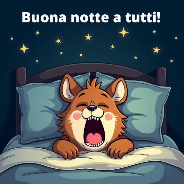 GIF divertente per augurare buona notte agli amici