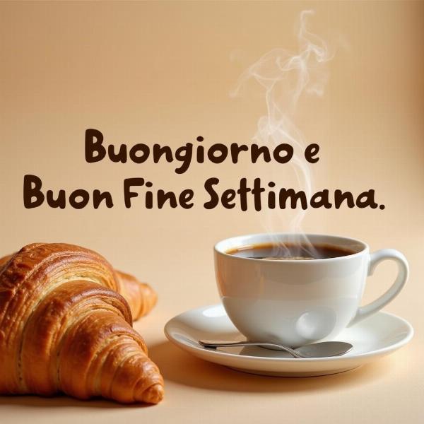 Buongiorno e Buon Fine Settimana: Caffè e Cornetto