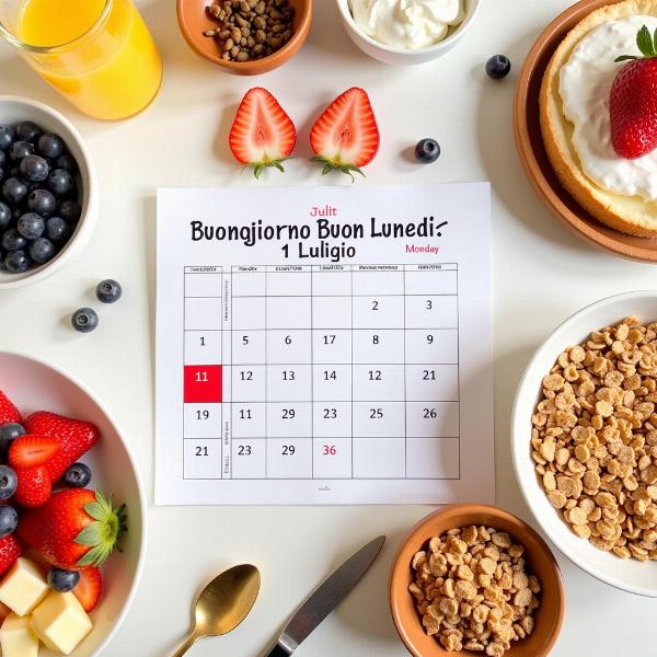 Buongiorno Buon Lunedì 1 Luglio: Bắt đầu ngày mới với bữa sáng lành mạnh