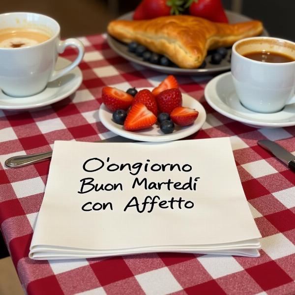 Colazione Italiana con Messaggio Buongiorno