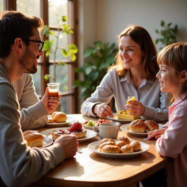 Buongiorno e buon sabato con affetto: Colazione in famiglia