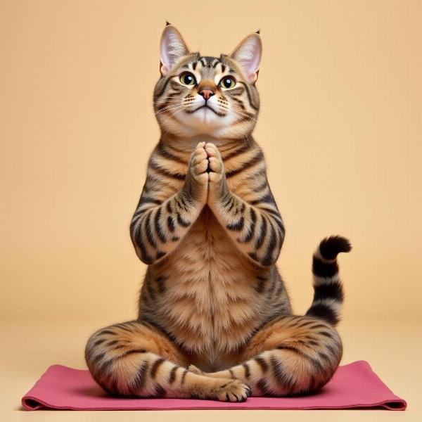 Buongiorno e buona domenica divertenti: gatto che fa yoga