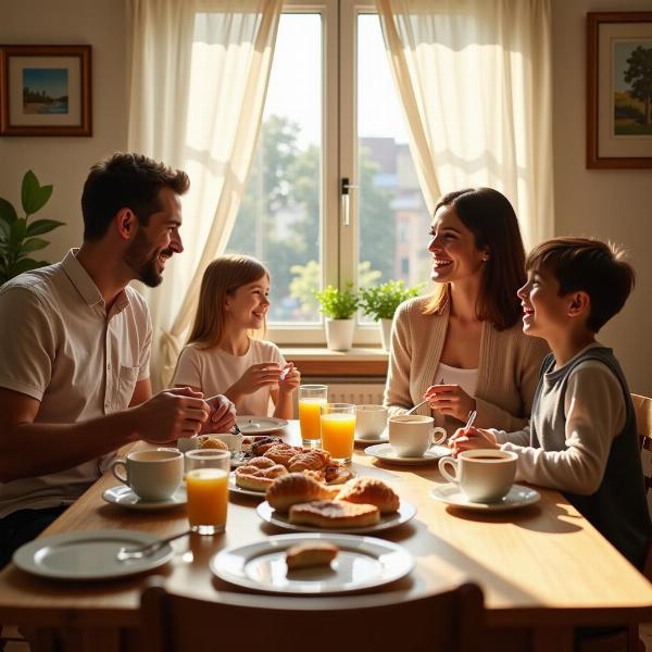 Buongiorno e buona domenica 18 febbraio 2025: Colazione in famiglia