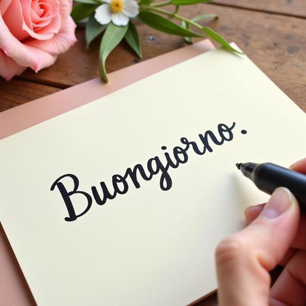 Buongiorno Immagini Recenti: Biglietto Scritto a Mano