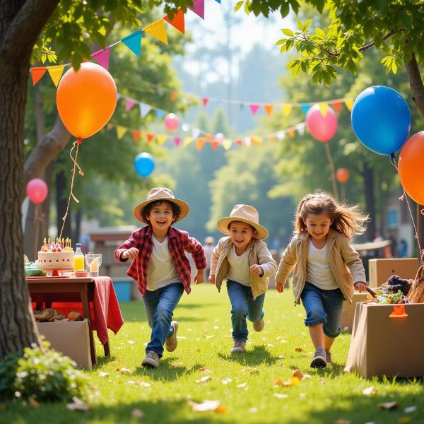 Festa di compleanno con caccia al tesoro per bambini