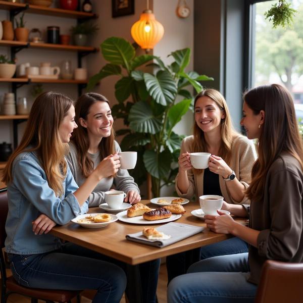 Caffè del sabato mattina con amici