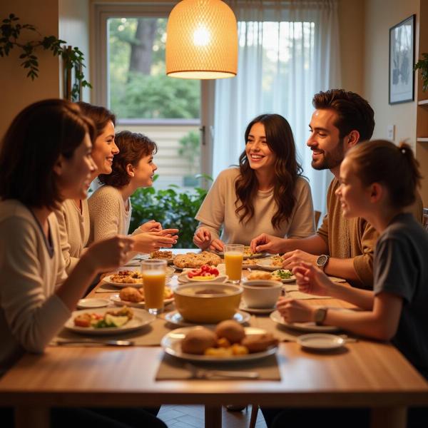 Colazione in famiglia il sabato mattina