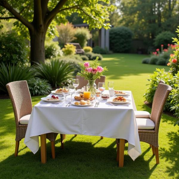 Colazione in giardino per un buon sabato