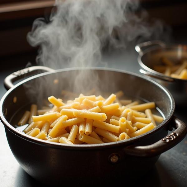 Cottura della pasta al dente e scolatura