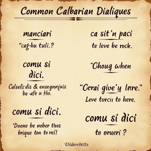 Espressioni tipiche del dialetto calabrese