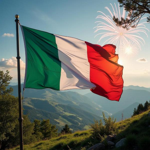 Tricolore sventolante per la Festa della Repubblica