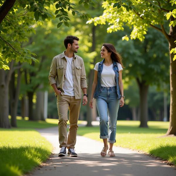 Frasi per un'amica speciale conosciuta da poco: Due amiche passeggiano in un parco.