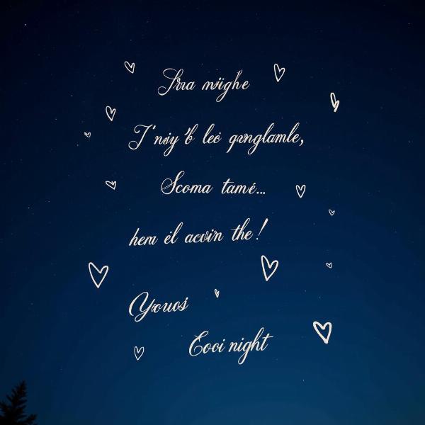 Cuori e frasi romantiche della buonanotte