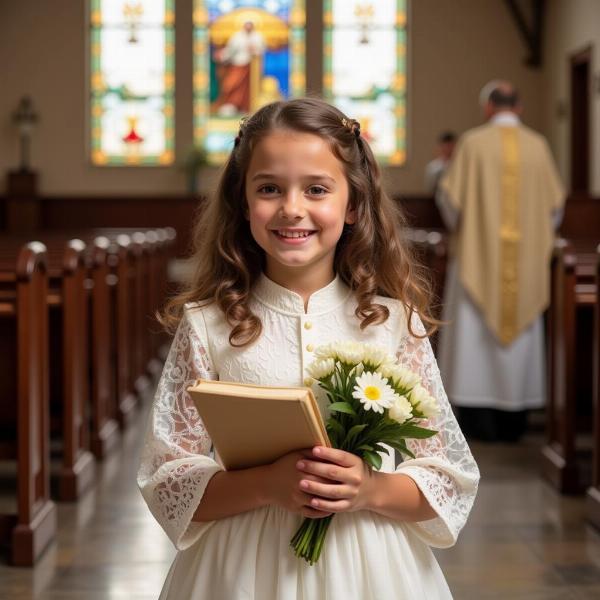 Celebrazione della Prima Comunione di una bambina