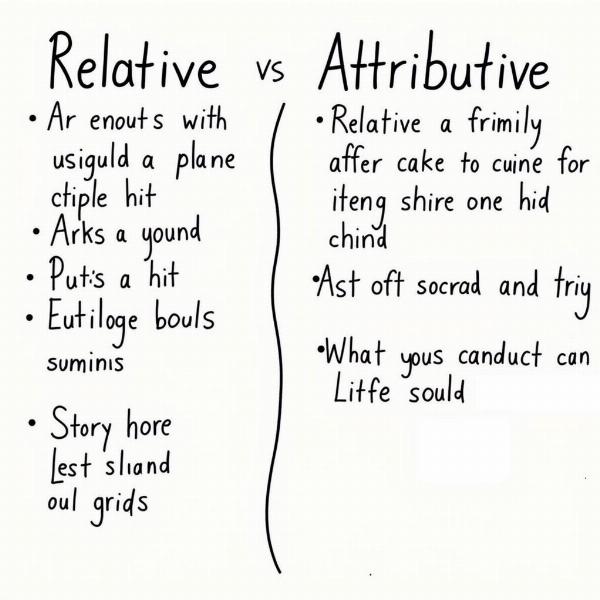 Differenza tra frasi relative e attributive