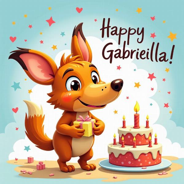 GIF Buon Compleanno Gabriella Divertente