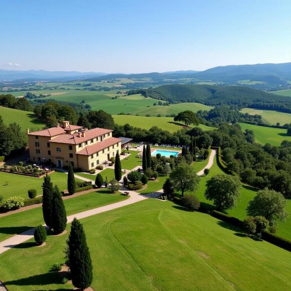 Vista panoramica dell'Hotel del Buono a Chianciano Terme