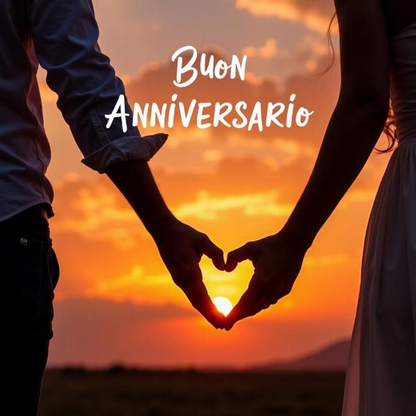 Immagine romantica per auguri di buon anniversario