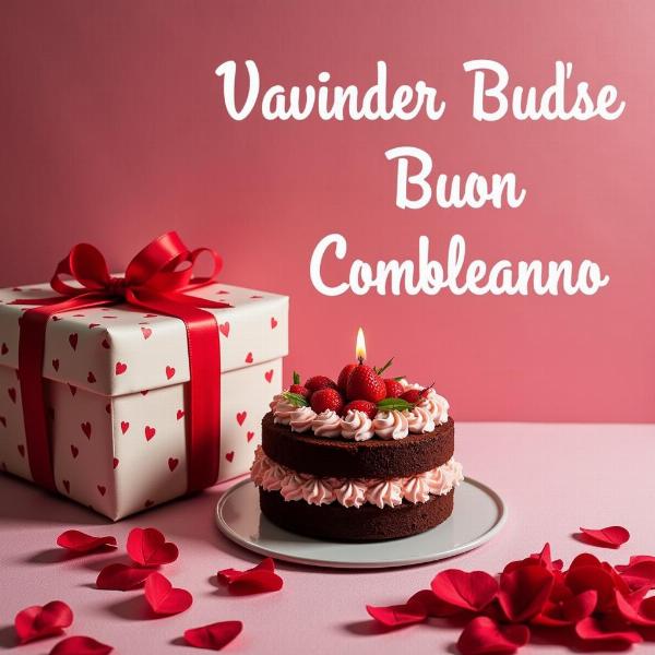 Immagine di buon compleanno Valentina con regalo