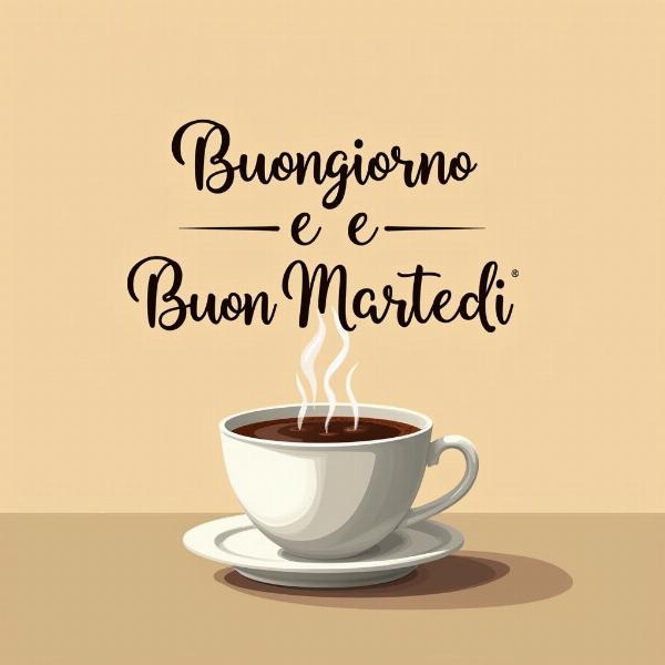 Immagini buongiorno e buon martedì nuove: Tách cà phê buổi sáng