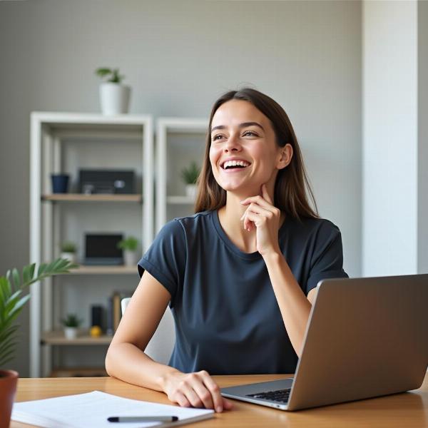 L'ironia al lavoro davanti al computer