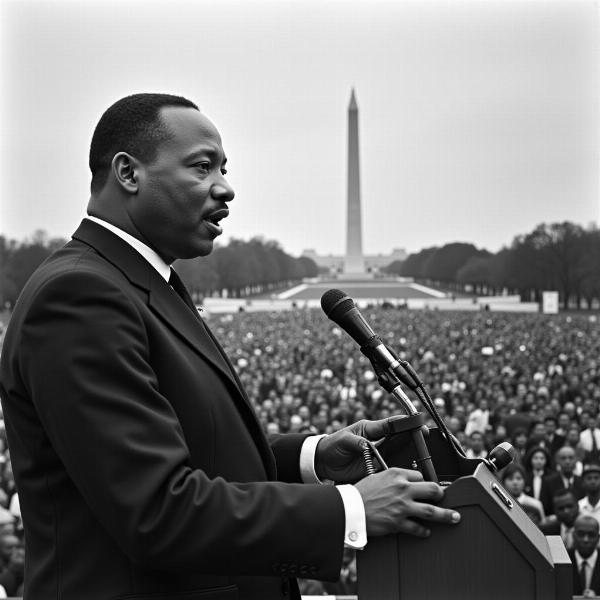 Martin Luther King Jr. durante il discorso "I Have a Dream"