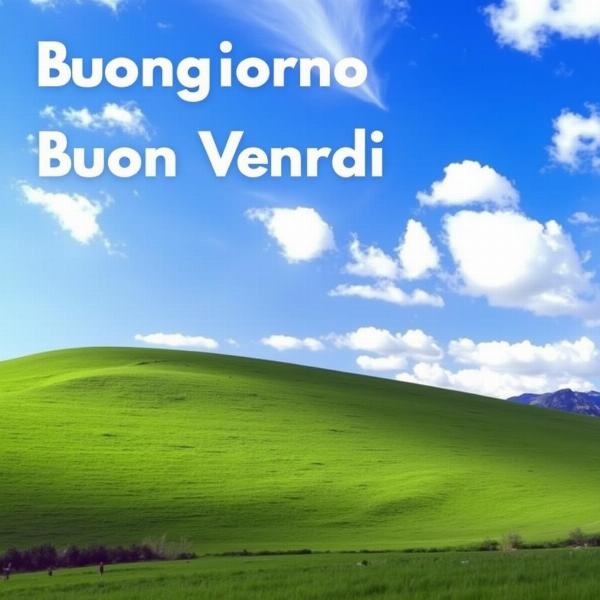 Paesaggio mozzafiato per augurare buon venerdì