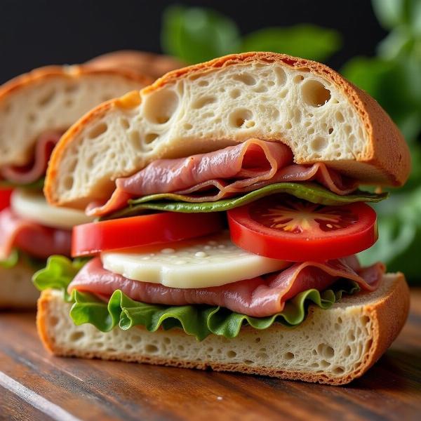 Ingredienti freschi per il panino perfetto