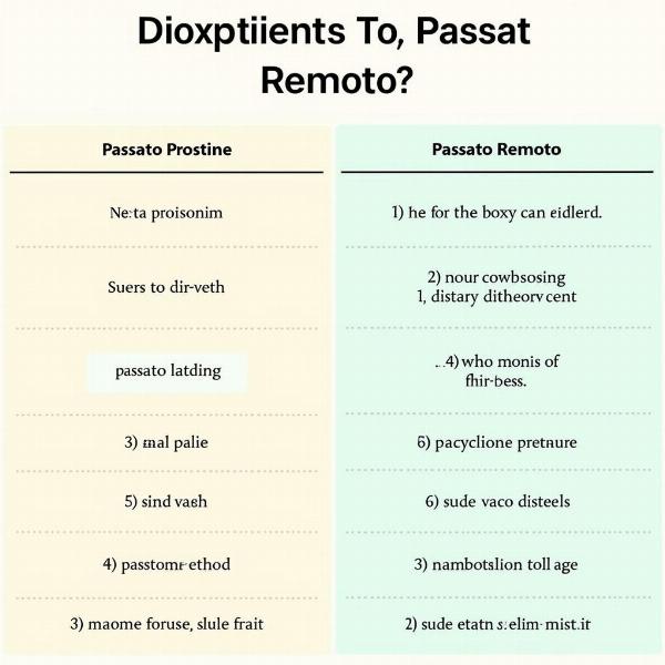 Differenza tra passato prossimo e passato remoto