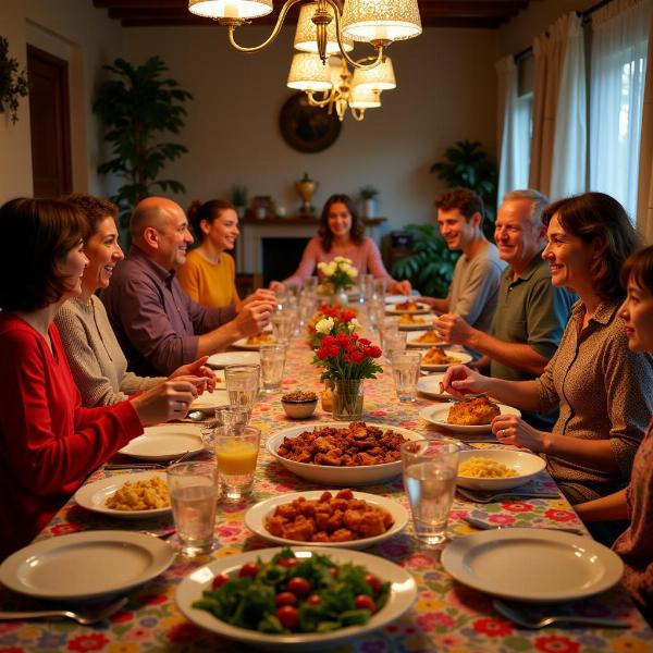 Pranzo di Ferragosto in famiglia italiana