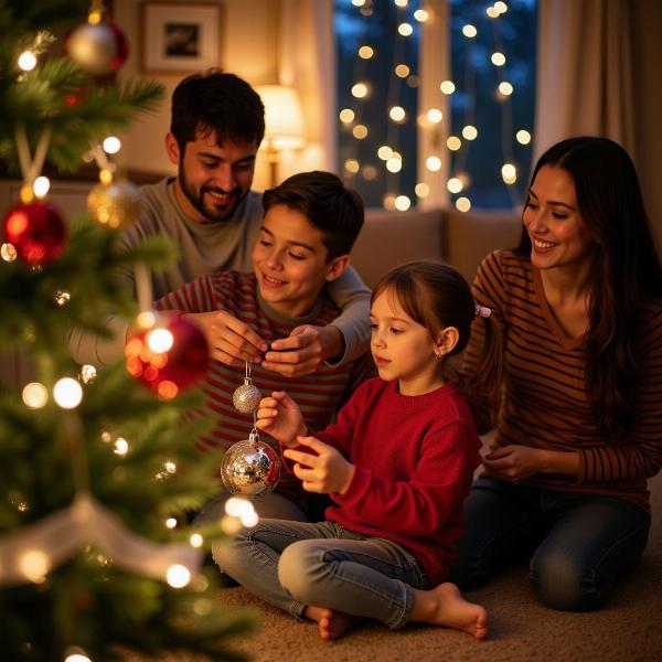 Preparazione decorazioni natalizie