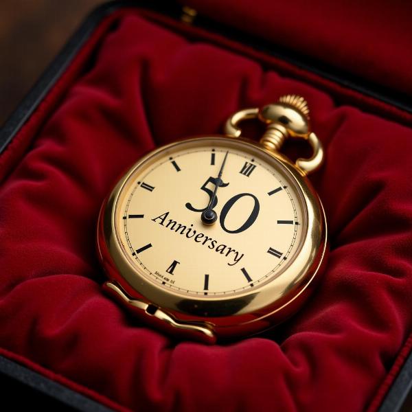 Orologio d'oro come regalo per le nozze d'oro