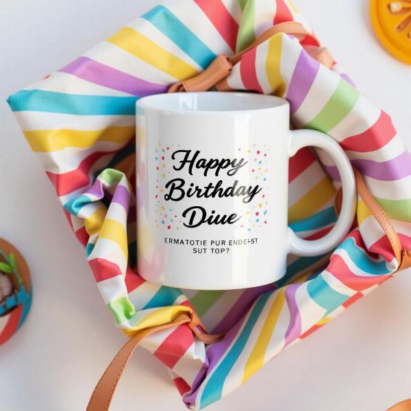 Regalo personalizzato con scritta buon compleanno particolare