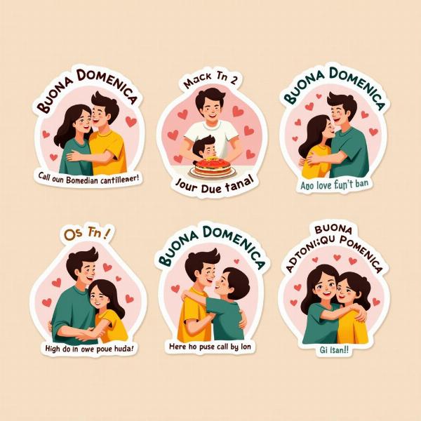 Stickers Buona Domenica Gratis per la Famiglia